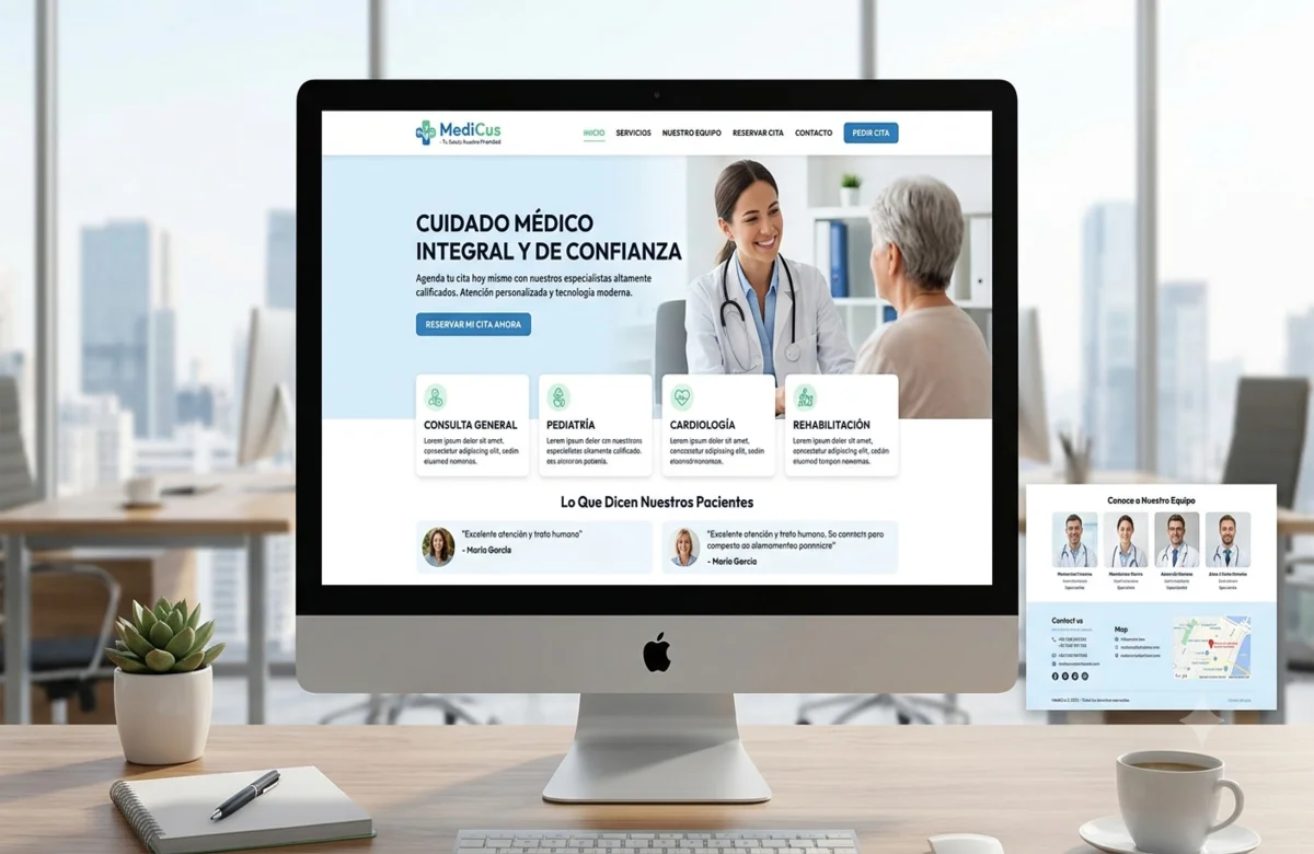 Landing page demostrativa para servicios médicos
